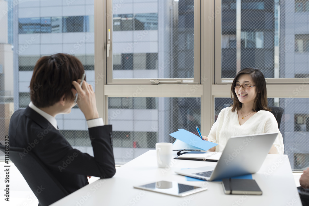 Businessmen have a meeting in the office