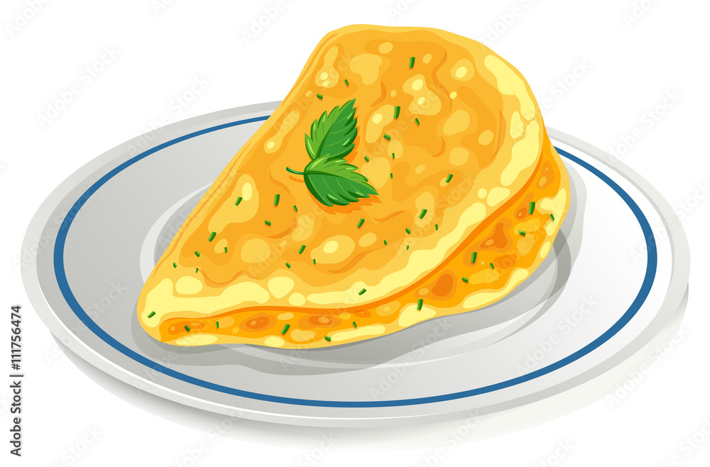 盘子里的Omelette