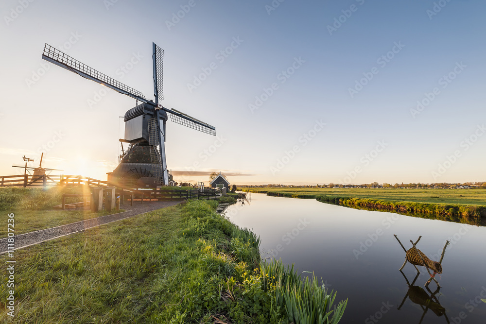 Holland Landscape with Windmills