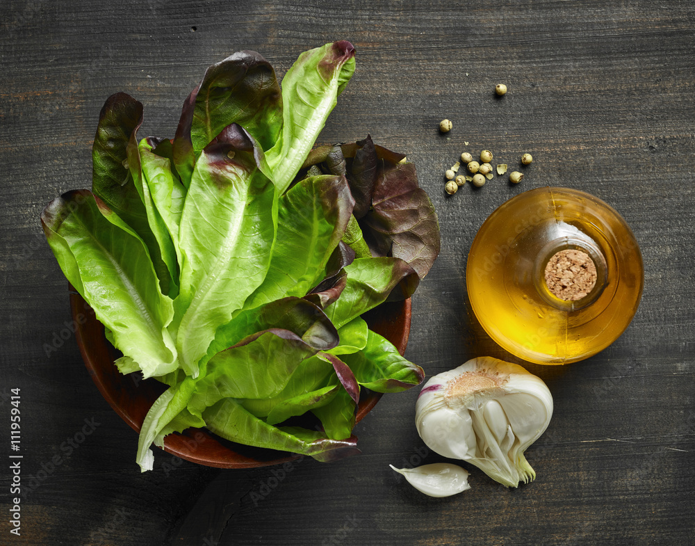 fresh salad ingredients