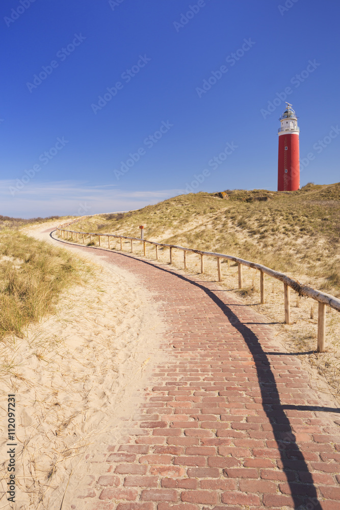 Lighthouse on the island of Texel in The Netherlands