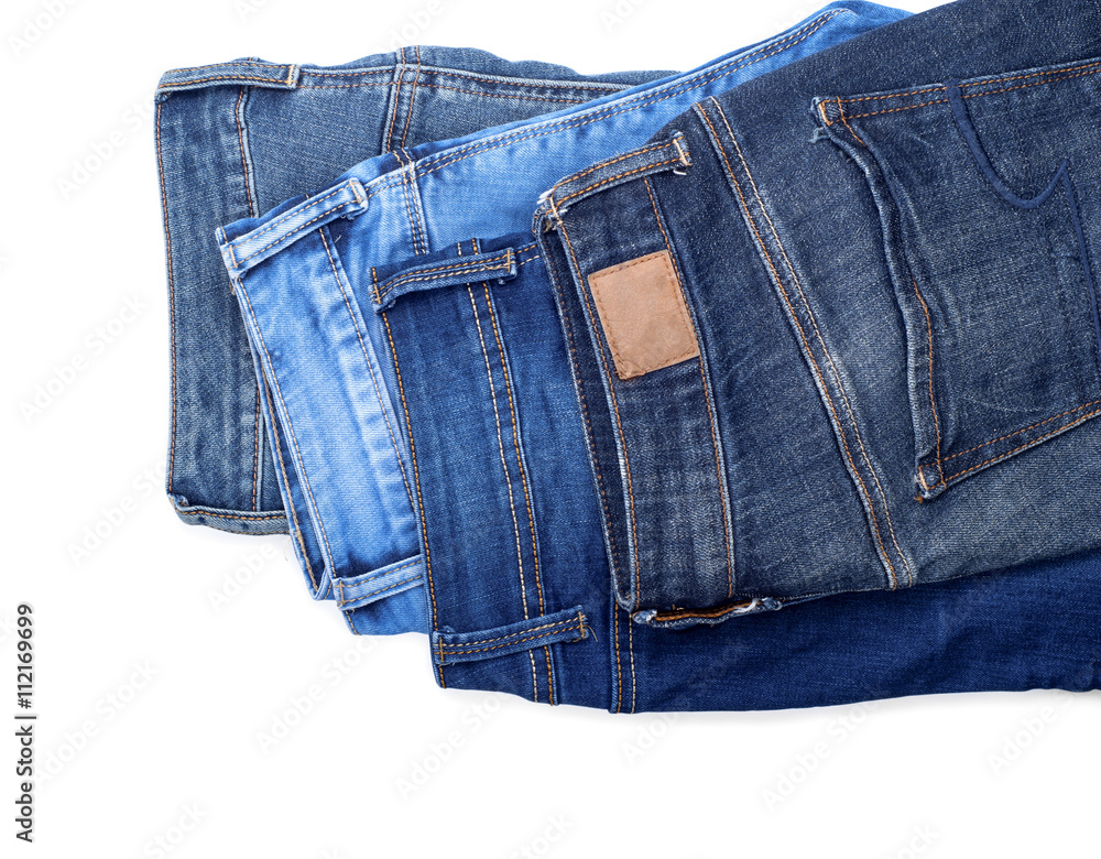  jeans on white background