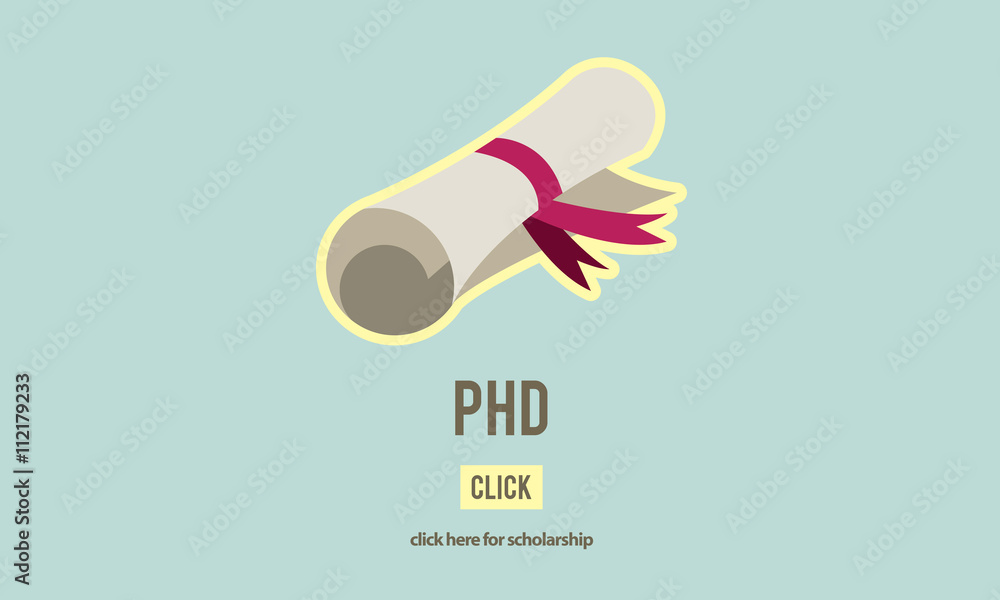 PhD Doctor of Philosophy Degree Education Graduation Concept