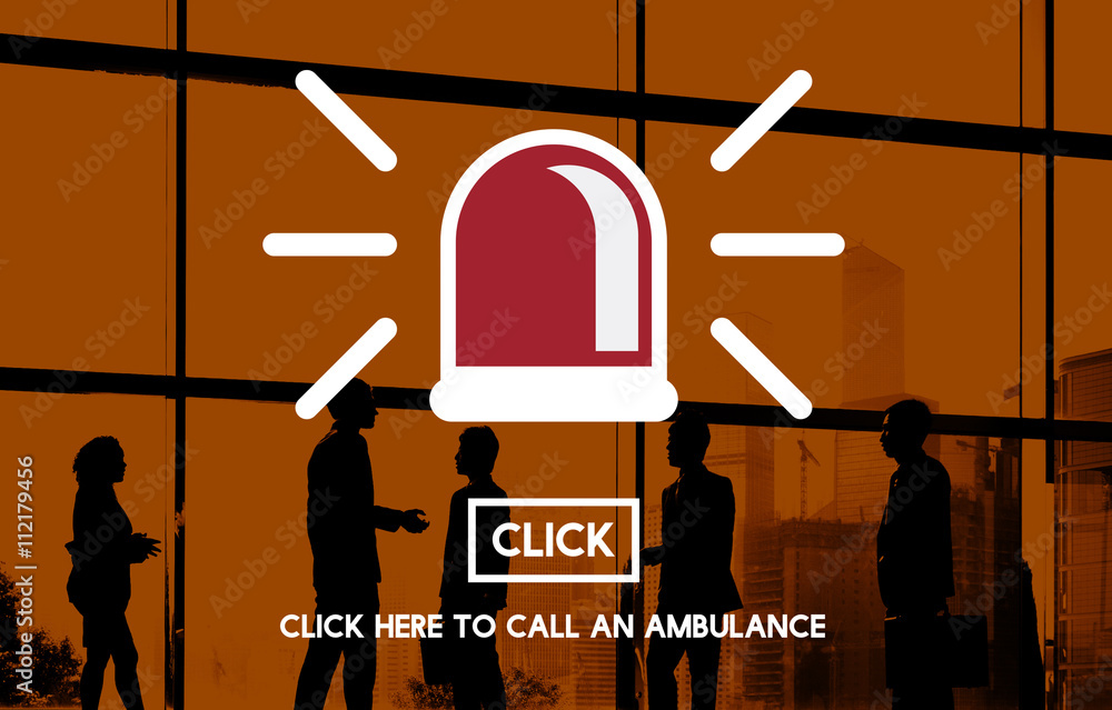 Emergency Ambulance Siren Icon Concept