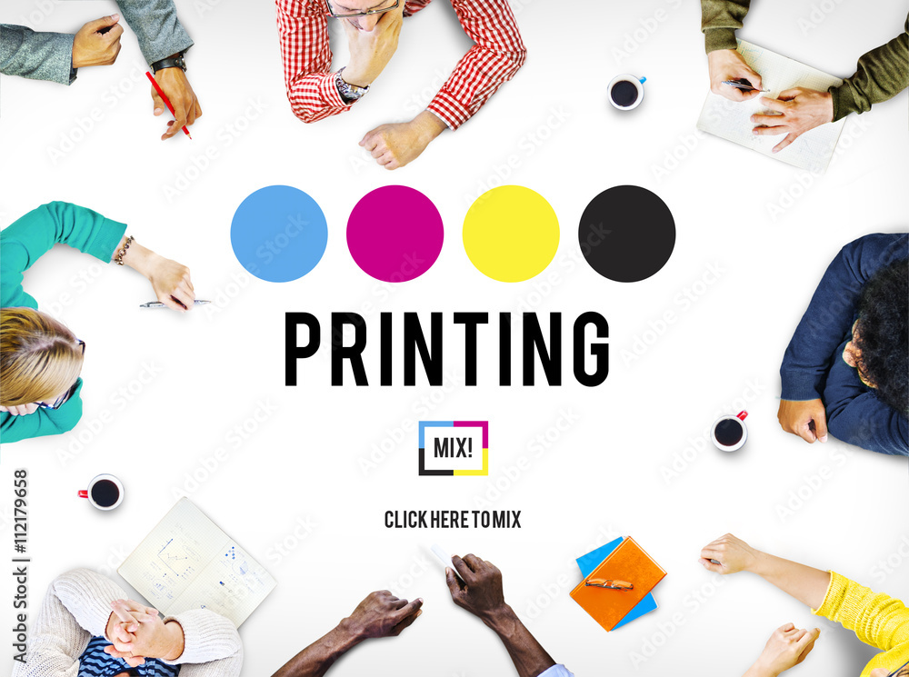 Printing Process Offset Ink Color Industry Media Concept