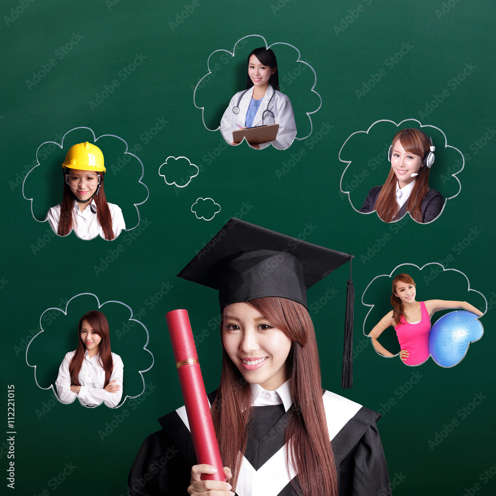 graduate student woman think future