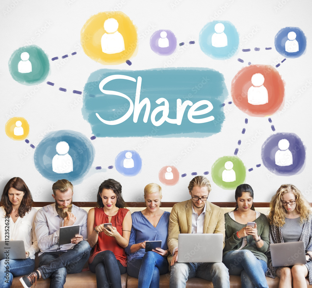 Share Sharing Connection Networking Concept