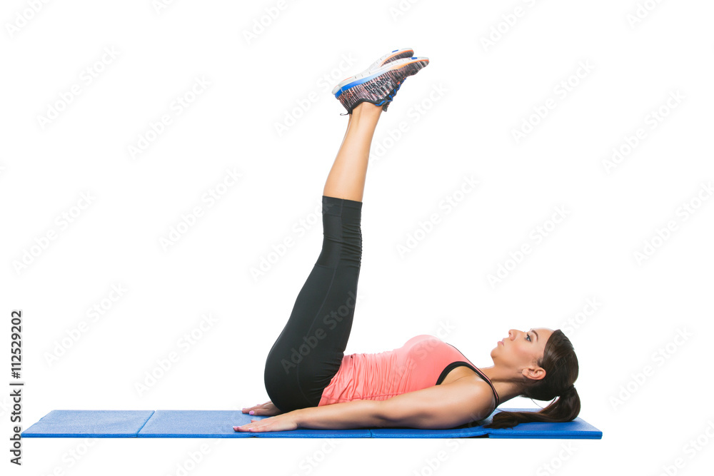 Beautiful woman making sport exercise