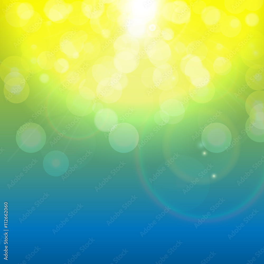 Shiny Spring Natural Background. Vector Illustration