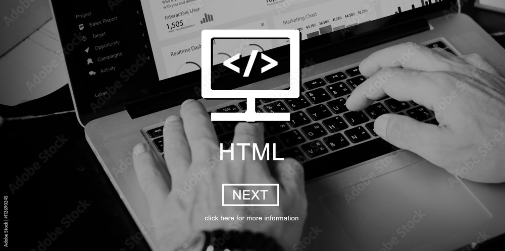 HTML Web Development Code Design Concept