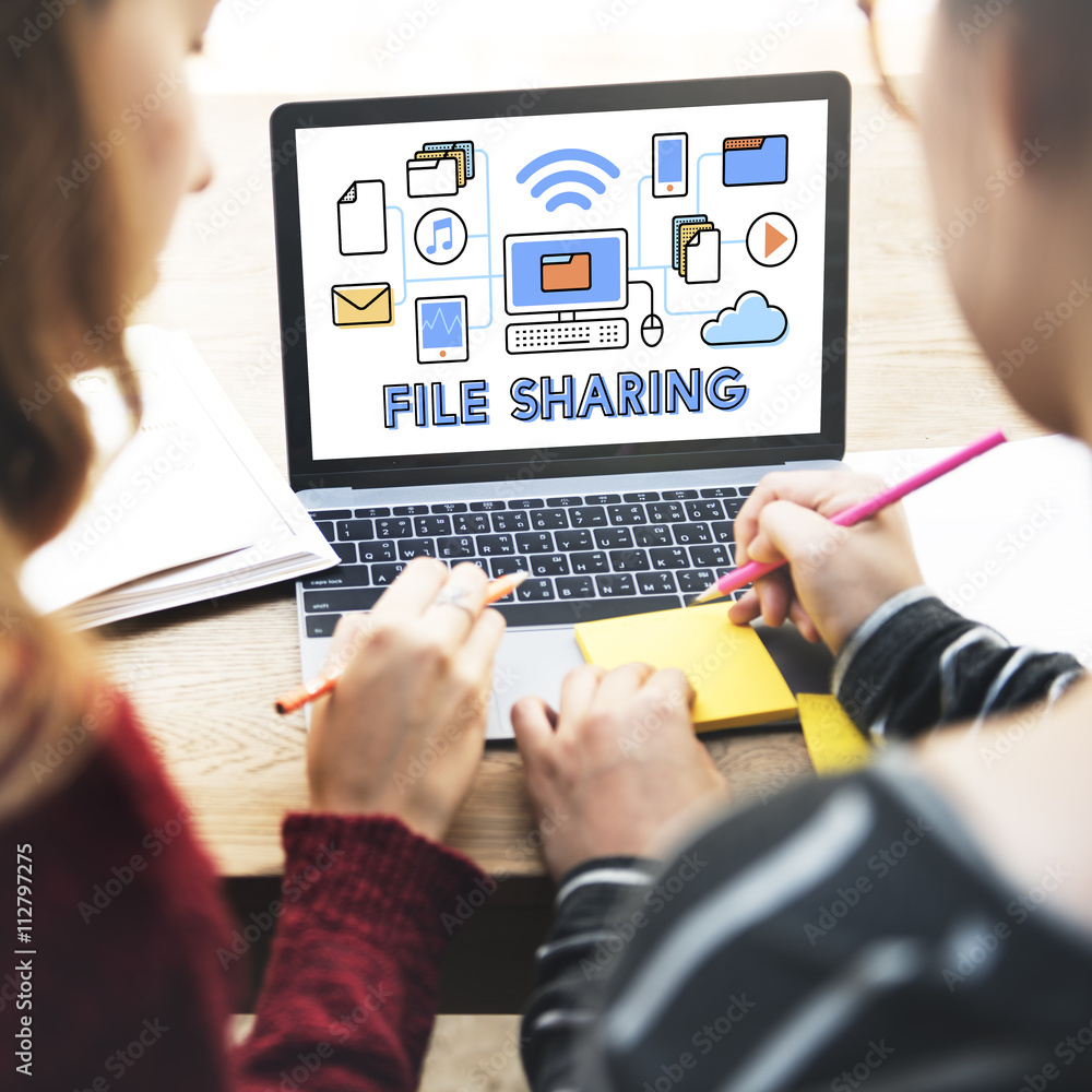 file Sharing Technology Data Transfer Concept