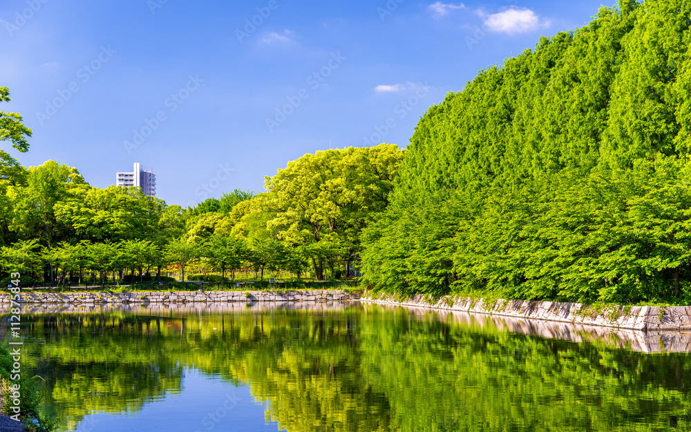 日本大阪城堡护城河