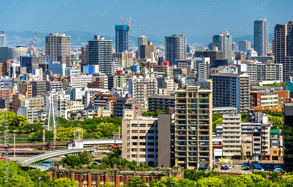 日本大阪市的天际线