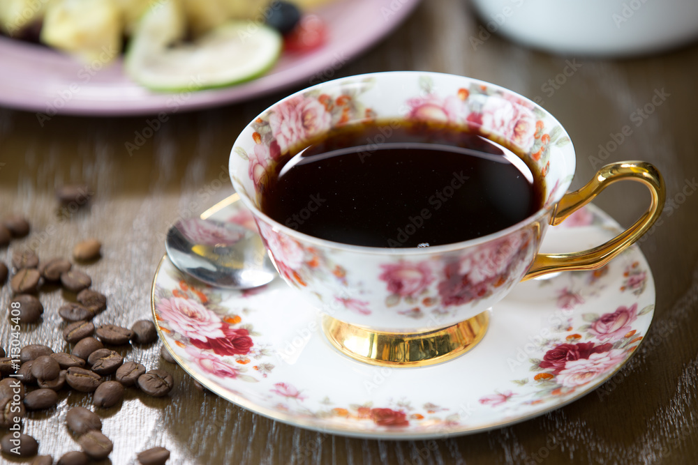 cup of coffee on table