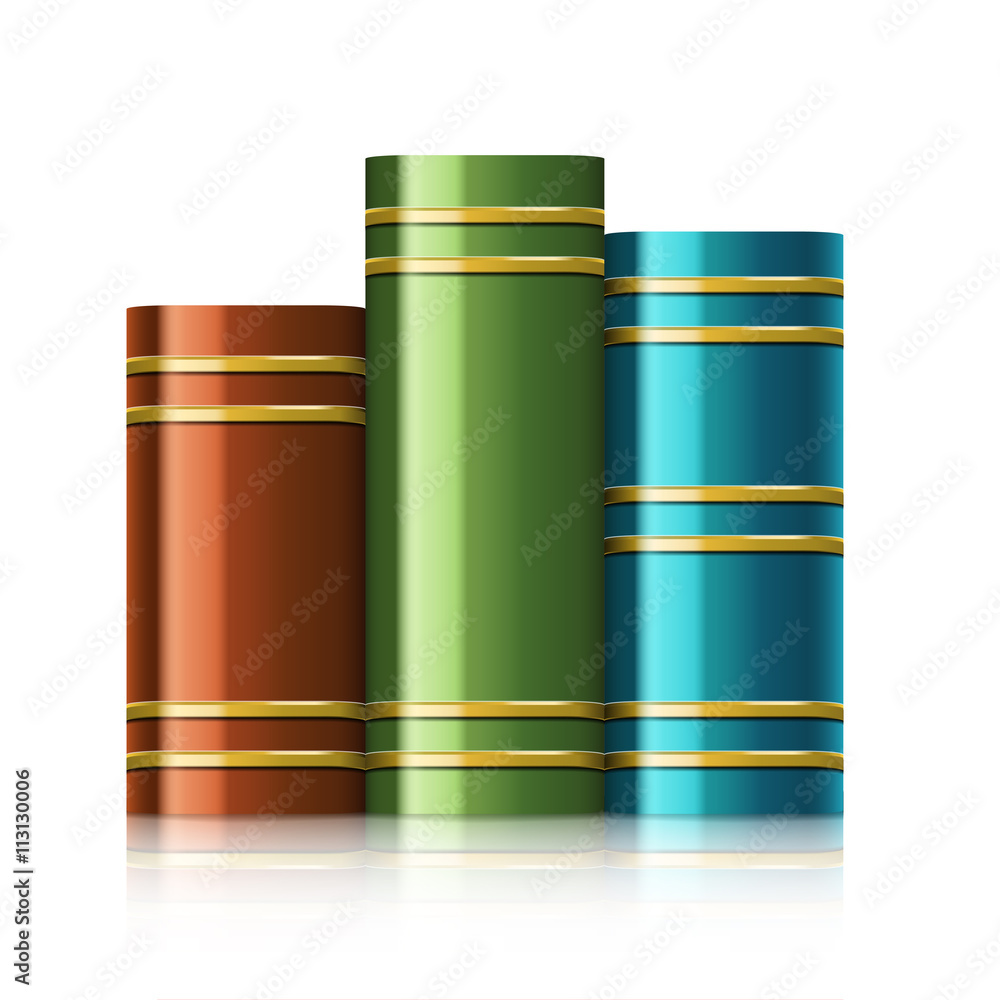 Stack of multi colored books