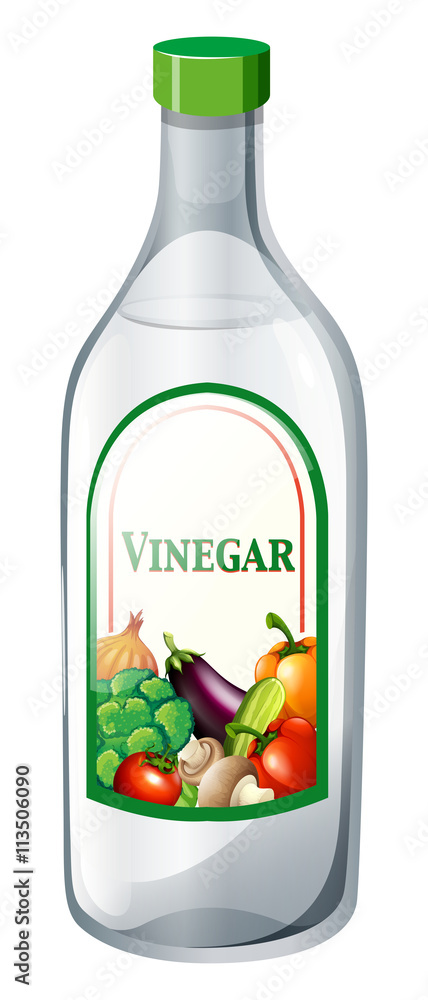 Bottle of vegetable vinegar