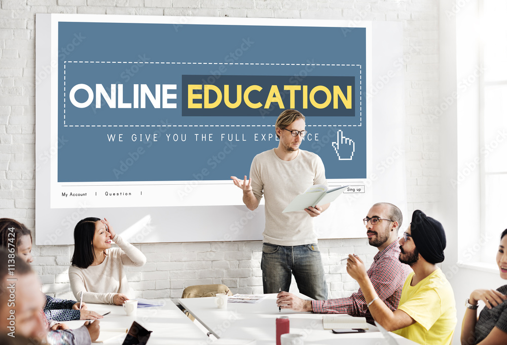 Online Education Homepage E-learning Technology Concept