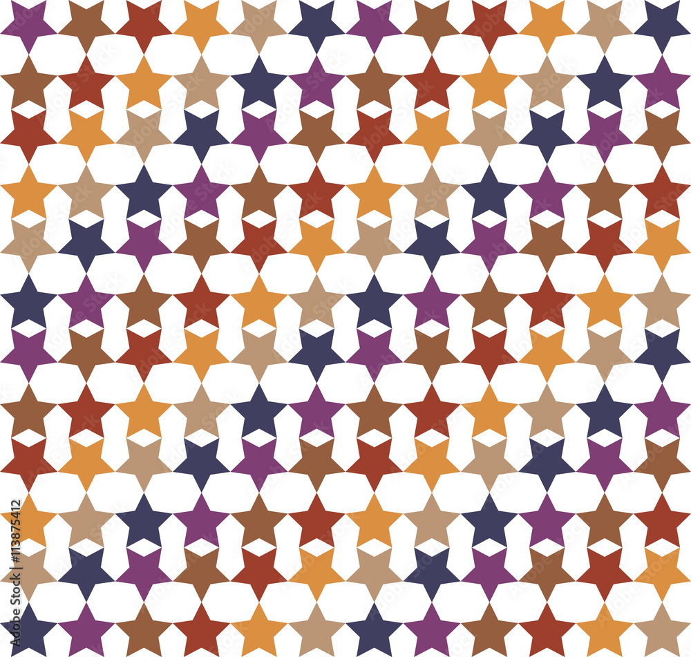 Colored Hypnotic Background Seamless Pattern.