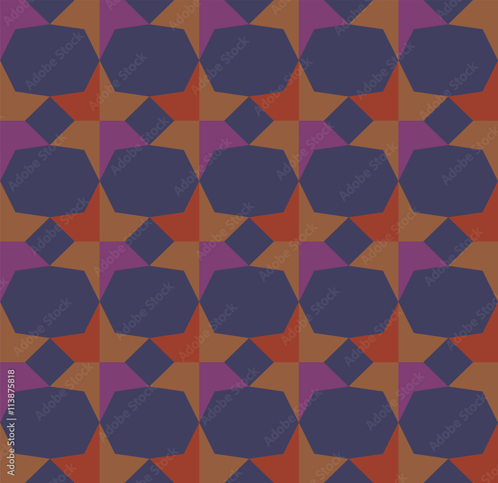 Colored Hypnotic Background Seamless Pattern.