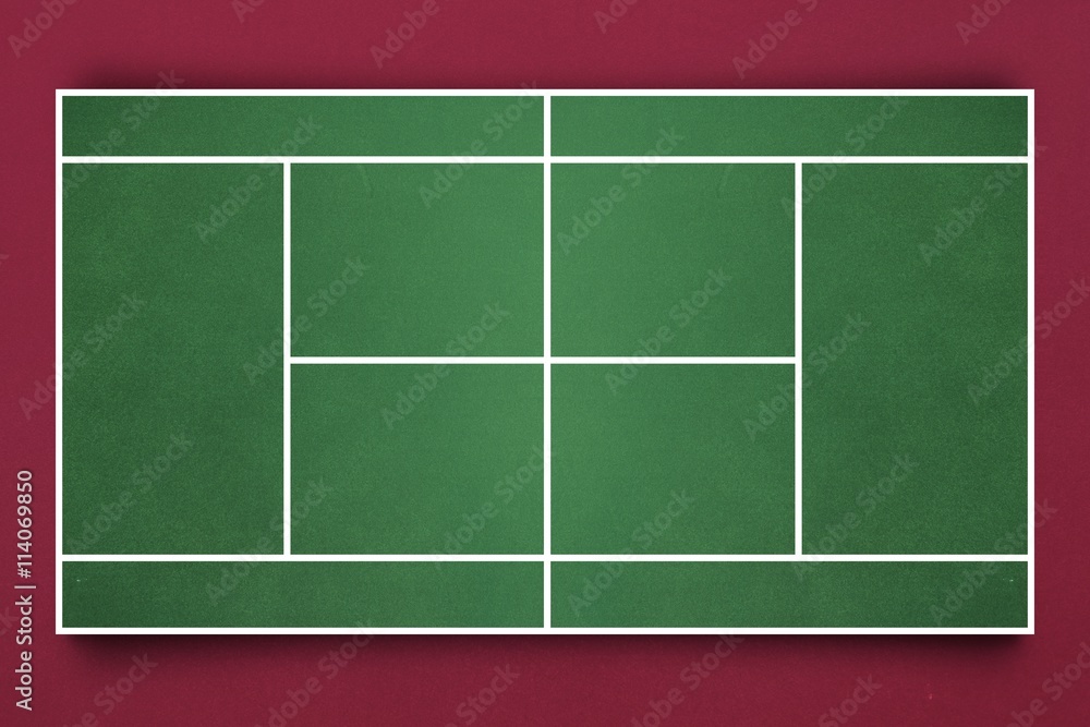 Digital image of tennis field