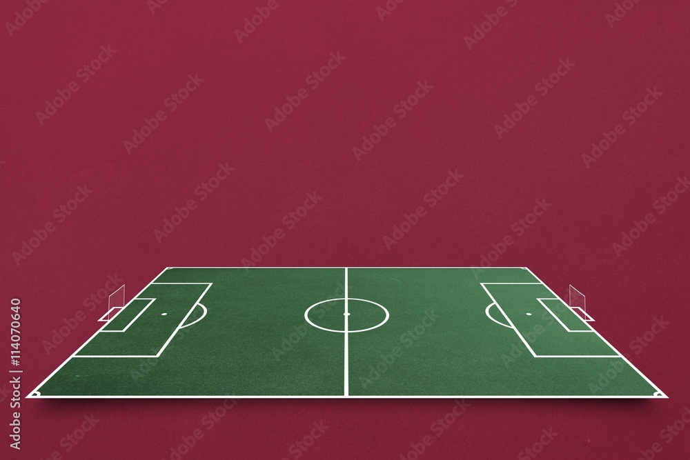 Composite image of soccer field