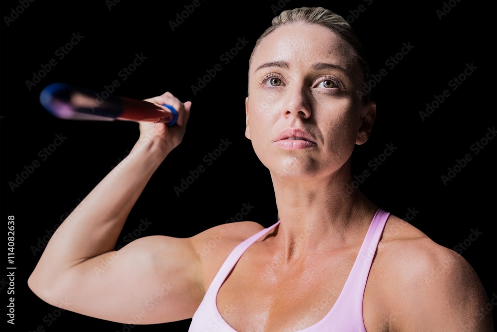 Composite image of female athlete throwing a javelin