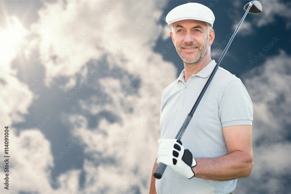 Man holding a golf club 