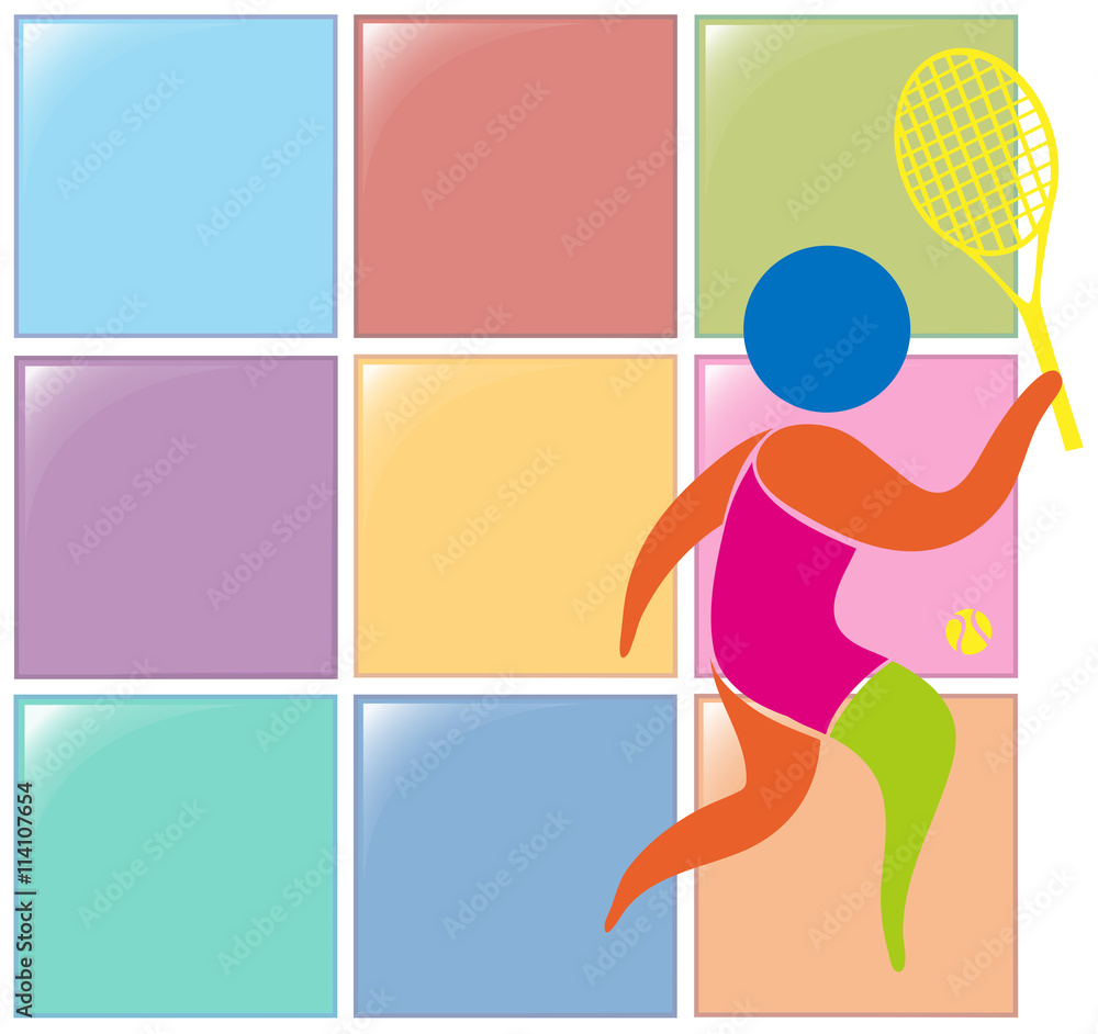 Sport icon design for tennis