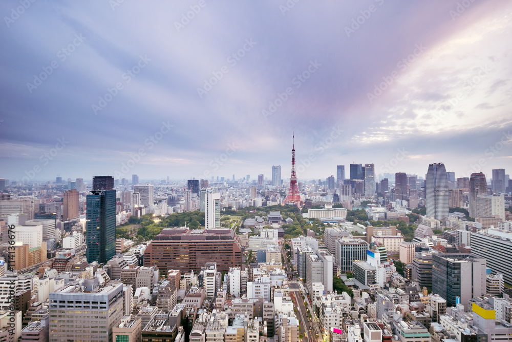 天空中的天际线和城市景观