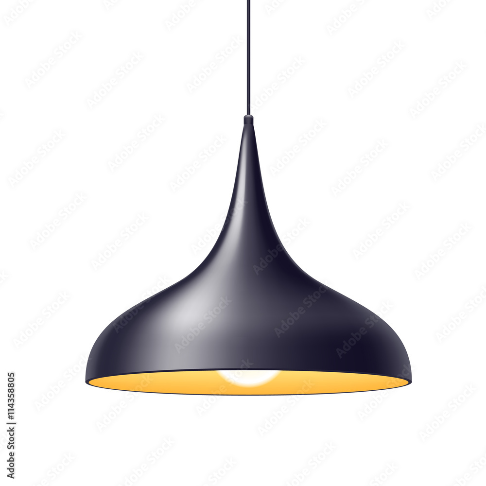 Pendant light lamp vector illustration.