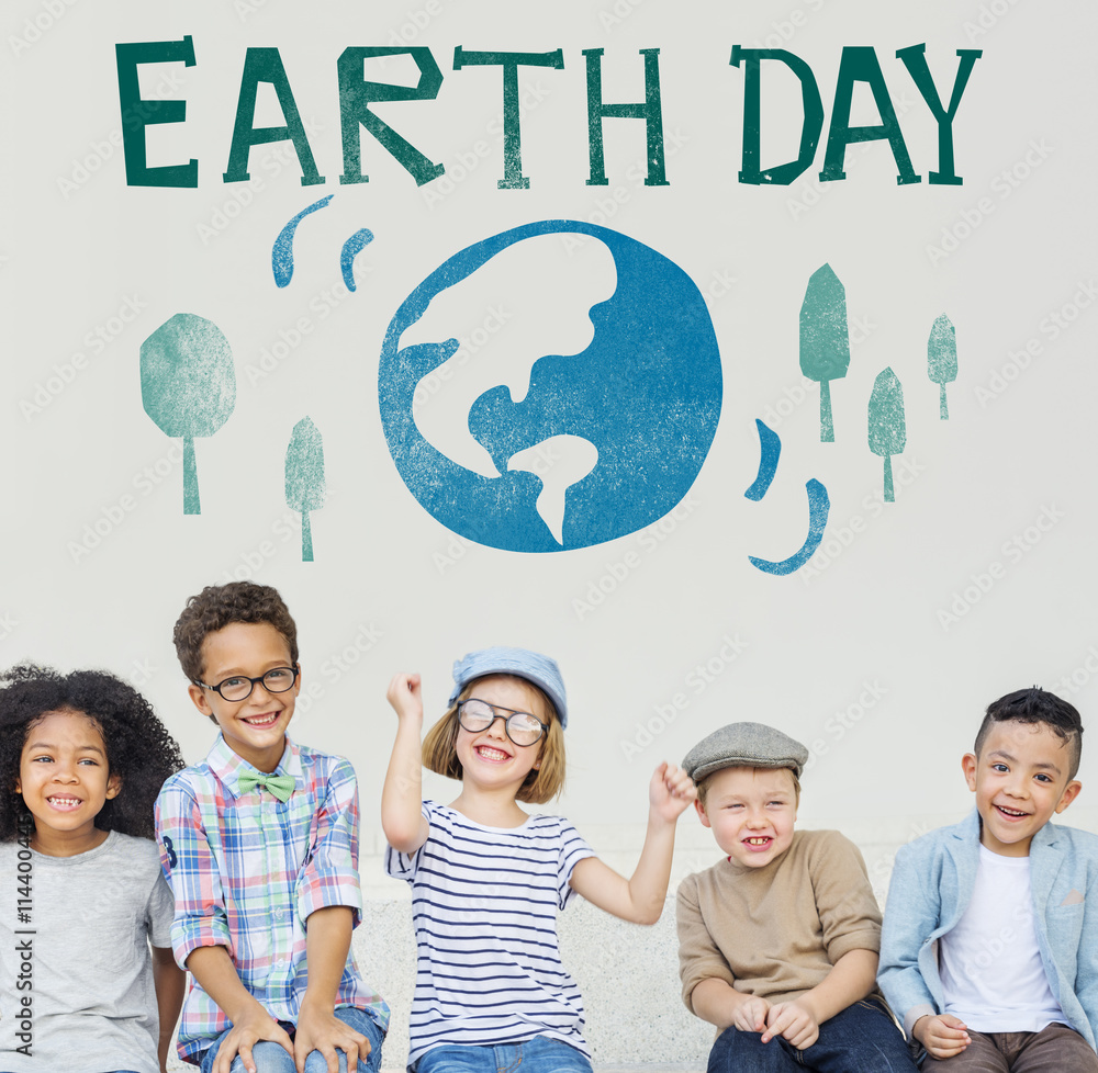 Earth Day Globe Holiday Celebration Concept