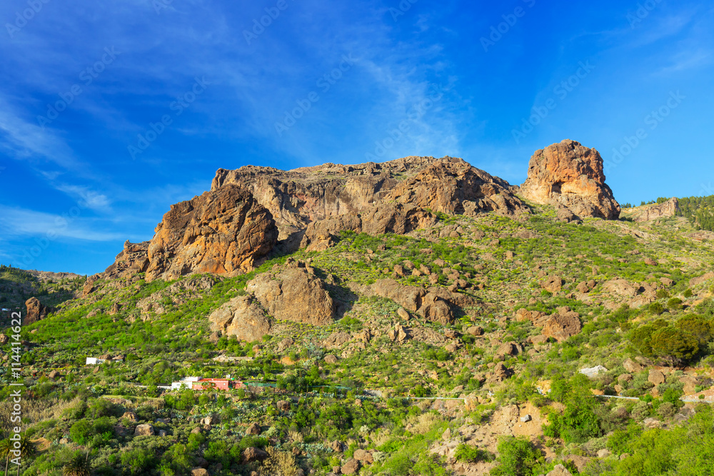 Mountains and valleys of Gran Canaria island, Spain