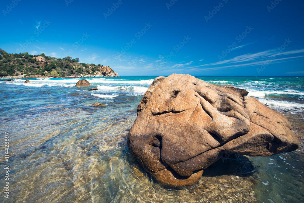 海滩上的石头