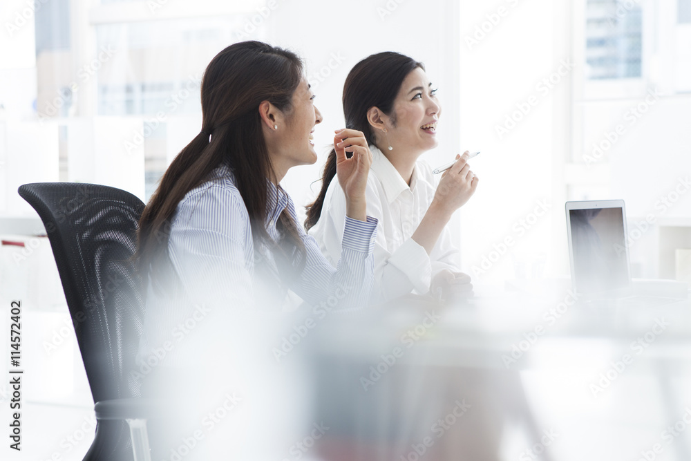 Women who are working in the office