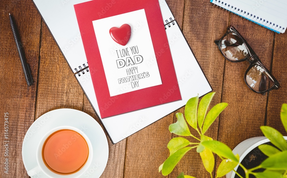 Composite image of fathers day greeting