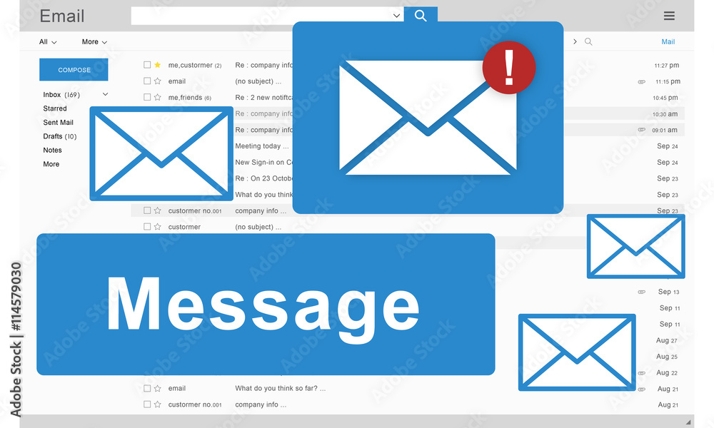 消息电子邮件信息信函报告信号概念