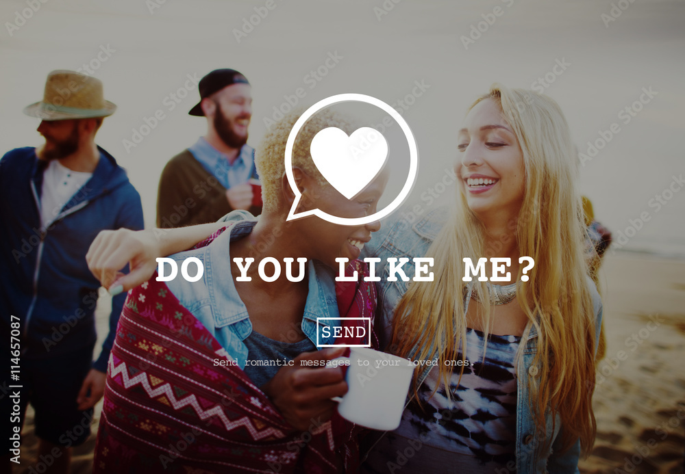 Do You Like Me Valentine Romance Love Toast Dating Concept