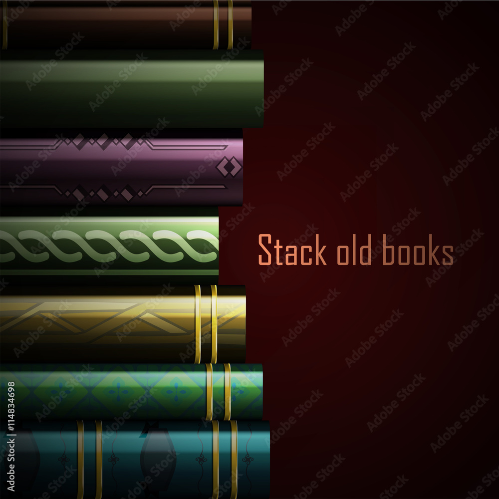 Stack of multi colored books