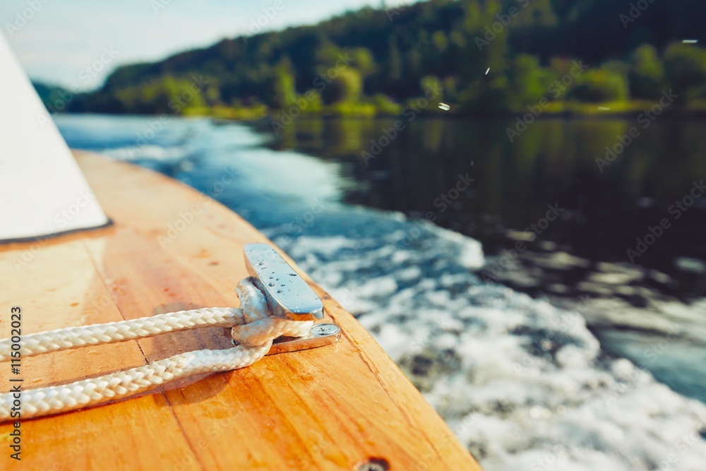 Detail of the floating boat