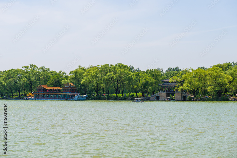 Traditional Chinese private garden - Yuanmingyuan,The Old Summer Palace , Beijing, China