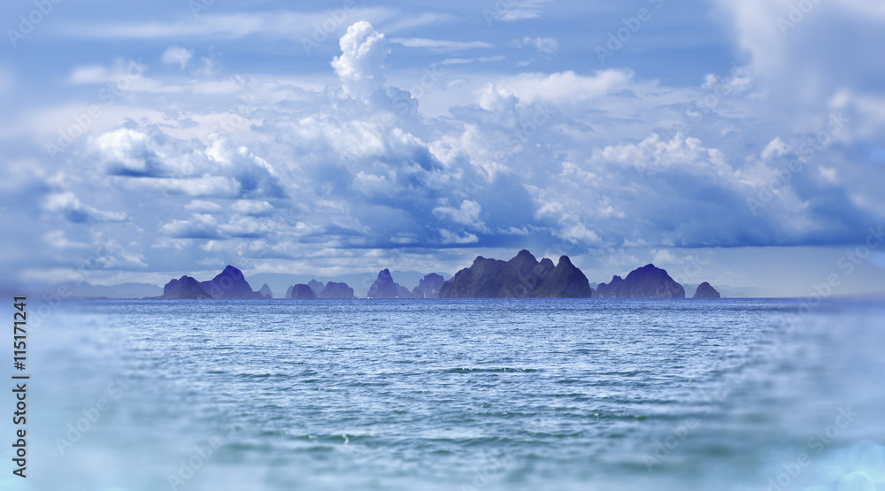 paisaje de la isla. Paisaje marino en Tailandia. playa de Phuket