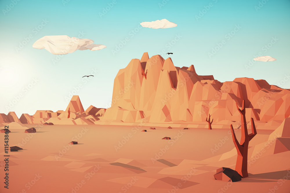 Colored Desert landscape