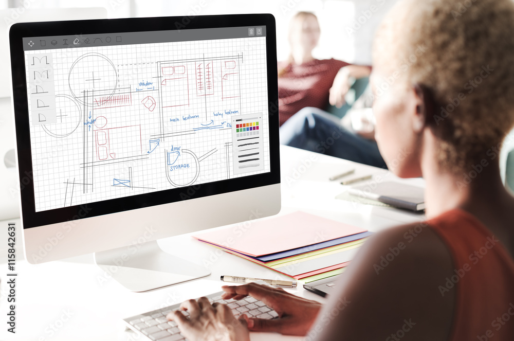 Architecture Plan Blueprint Layout Work Concept