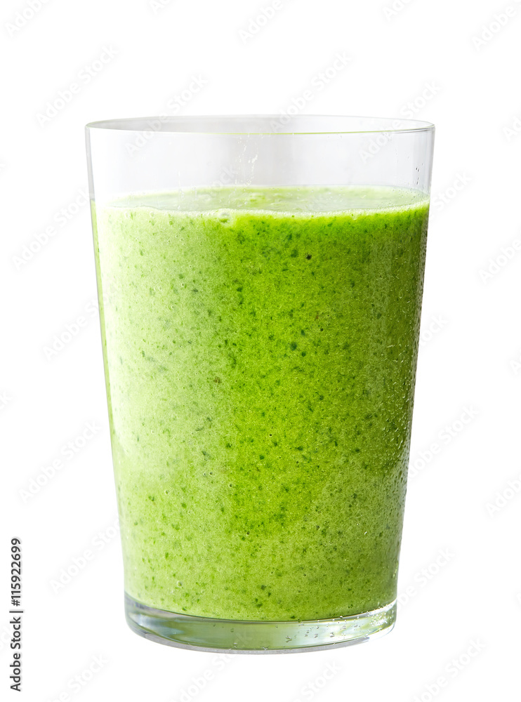 glass of green smoothie