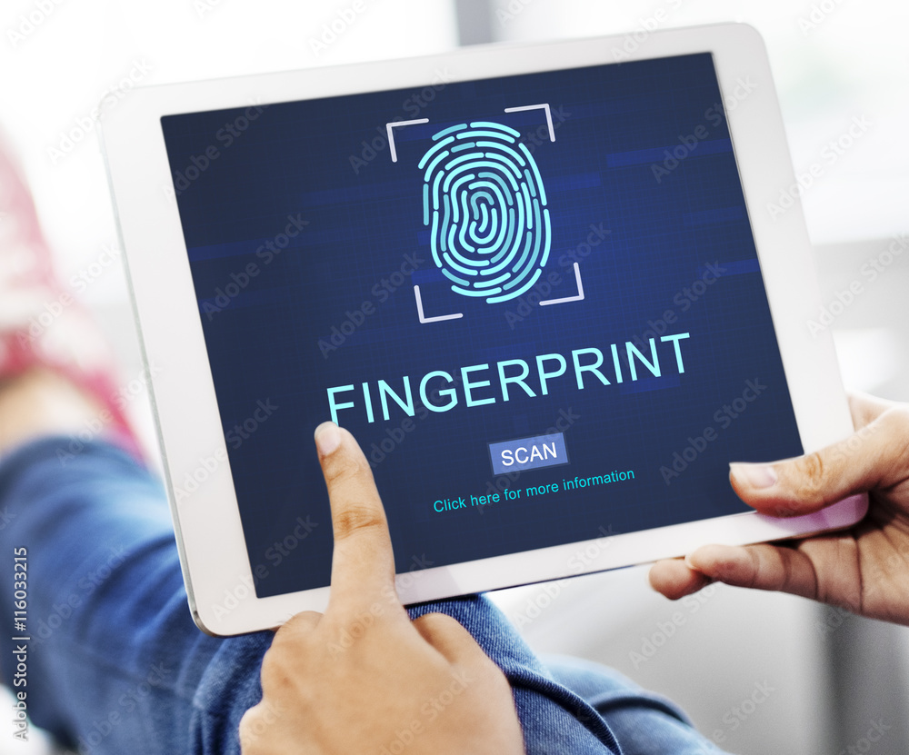 Fingerprint Technology Futuristic Coding Digital Concept