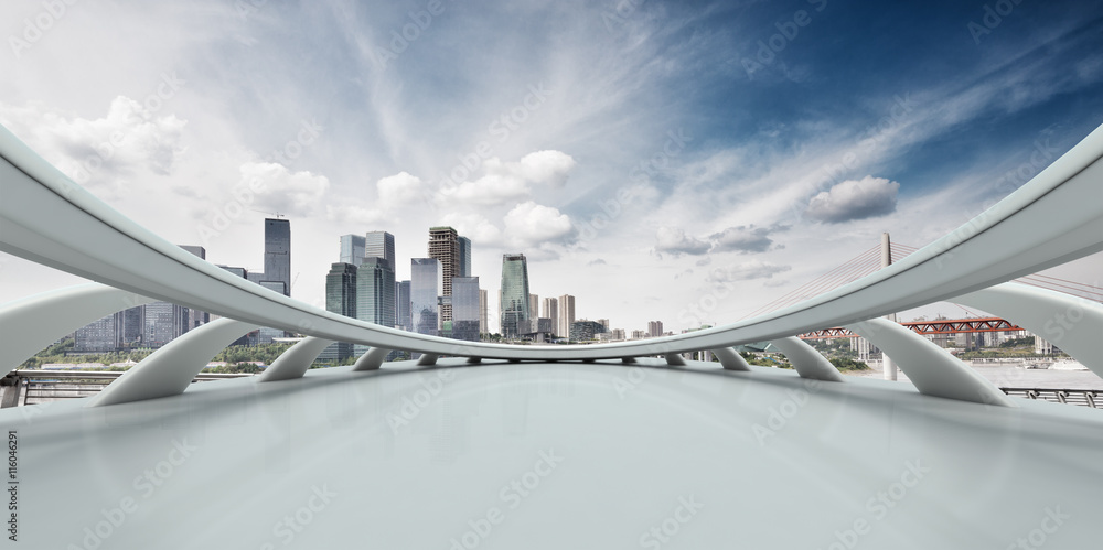 abstract window with cityscape and skyline of chongqing in cloud