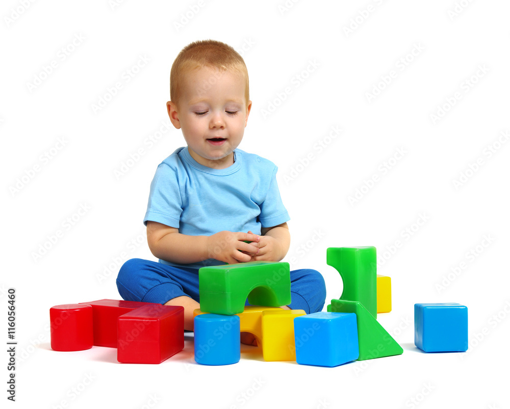 Little boy playing toy