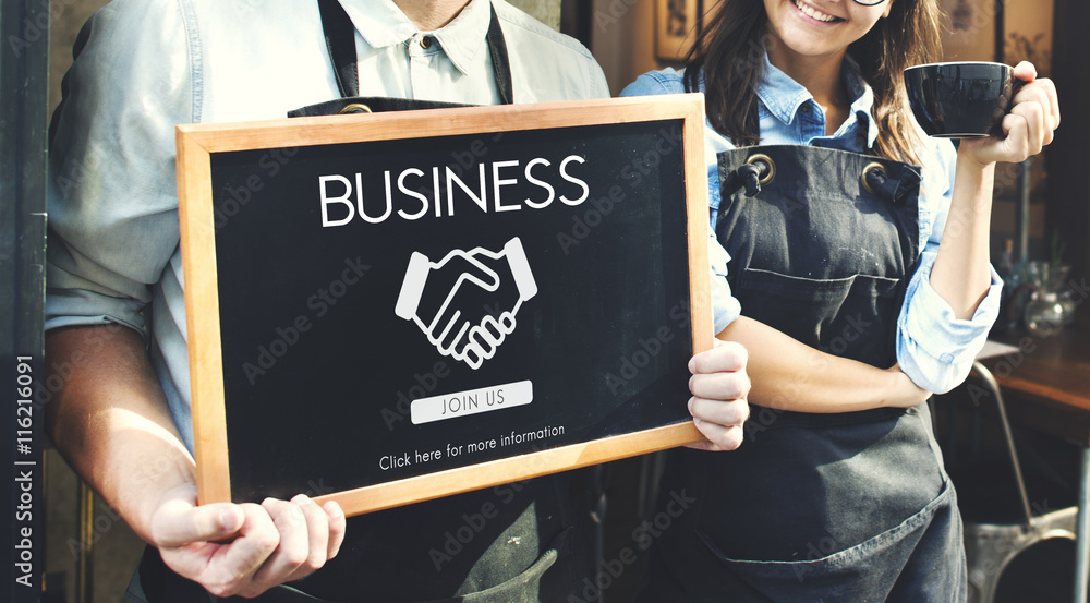 Business Organization Handshake Graphics Concept