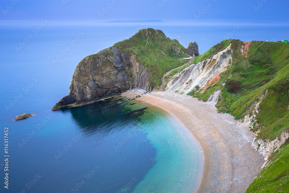 Beautiful beach on the Jurassic Coast of Dorset, UK