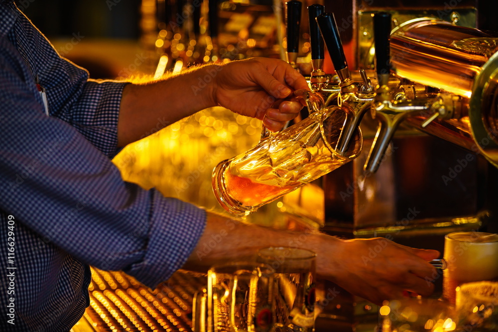 Working bartender